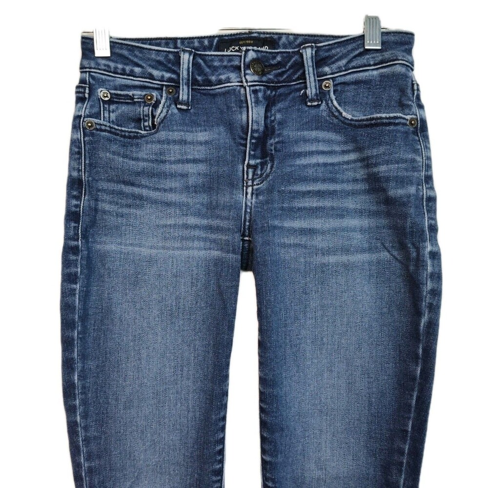 Lucky Brand Lolita Super Skinny Cropped Women's Jeans, 00/24, Raw Hem, Blue - Picture 2 of 13